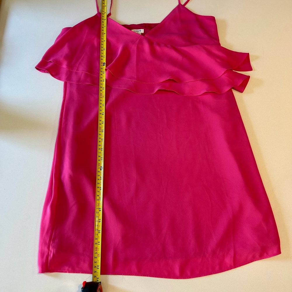 J.Crew Ruffle Front Cami Dress In Wild Berry - Picture 8 of 10